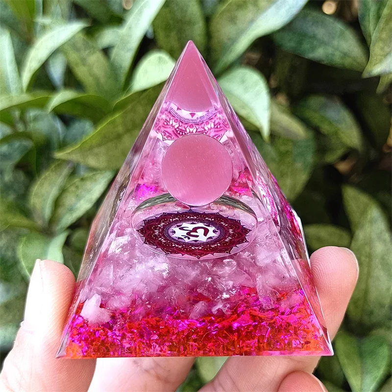 Amethyst Balls Crystal Crushed Stones Pyramid Ornaments Home Furnishings Resin Dropping Handmade