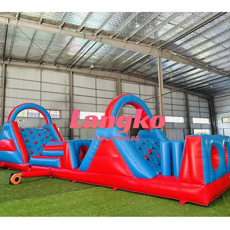 Giant Inflatable Water Slide and Trampoline Combo for Outdoor Party Rentals Commercial Grade Obstacle Course Theme Park