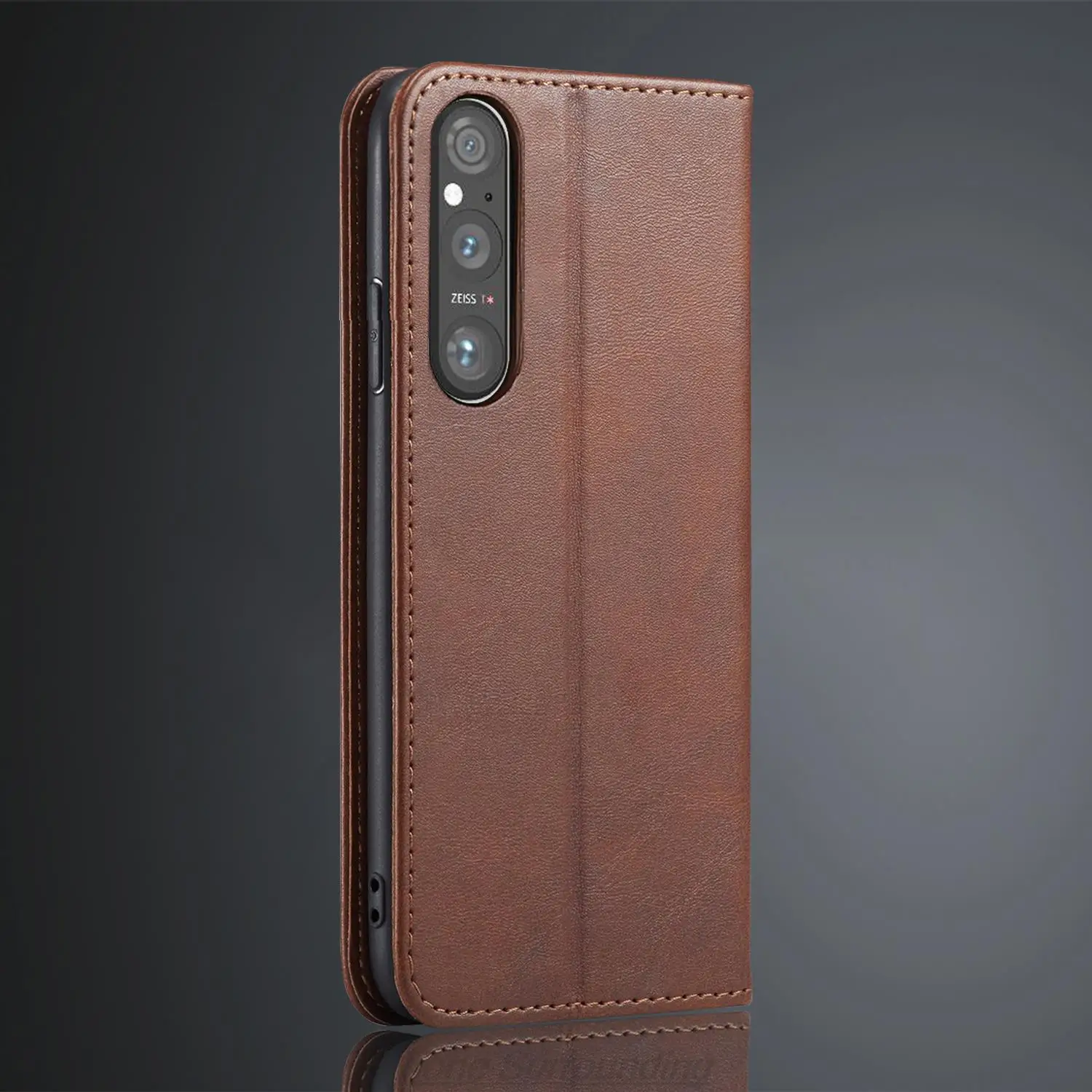 Leather Case for Sony Xperia 1 V Flip Case Card Holder Holster Magnetic Attraction Cover Wallet Case Fundas Coque