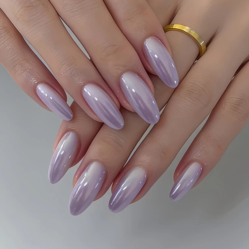 13ml Taro Purple Pearl Nail Polish Quick-Dry Air-Dry Mirror Finish Y2K Sweet Style for Daily Party Work Date DIY Beginner-Friend