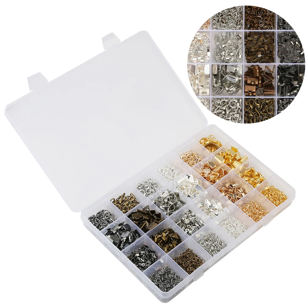 

Lobster Clasp Making Kit 24 Grids Organizer Case Jewelry Making Kit DIY Supplies Repair Set Charm Tools Accessories