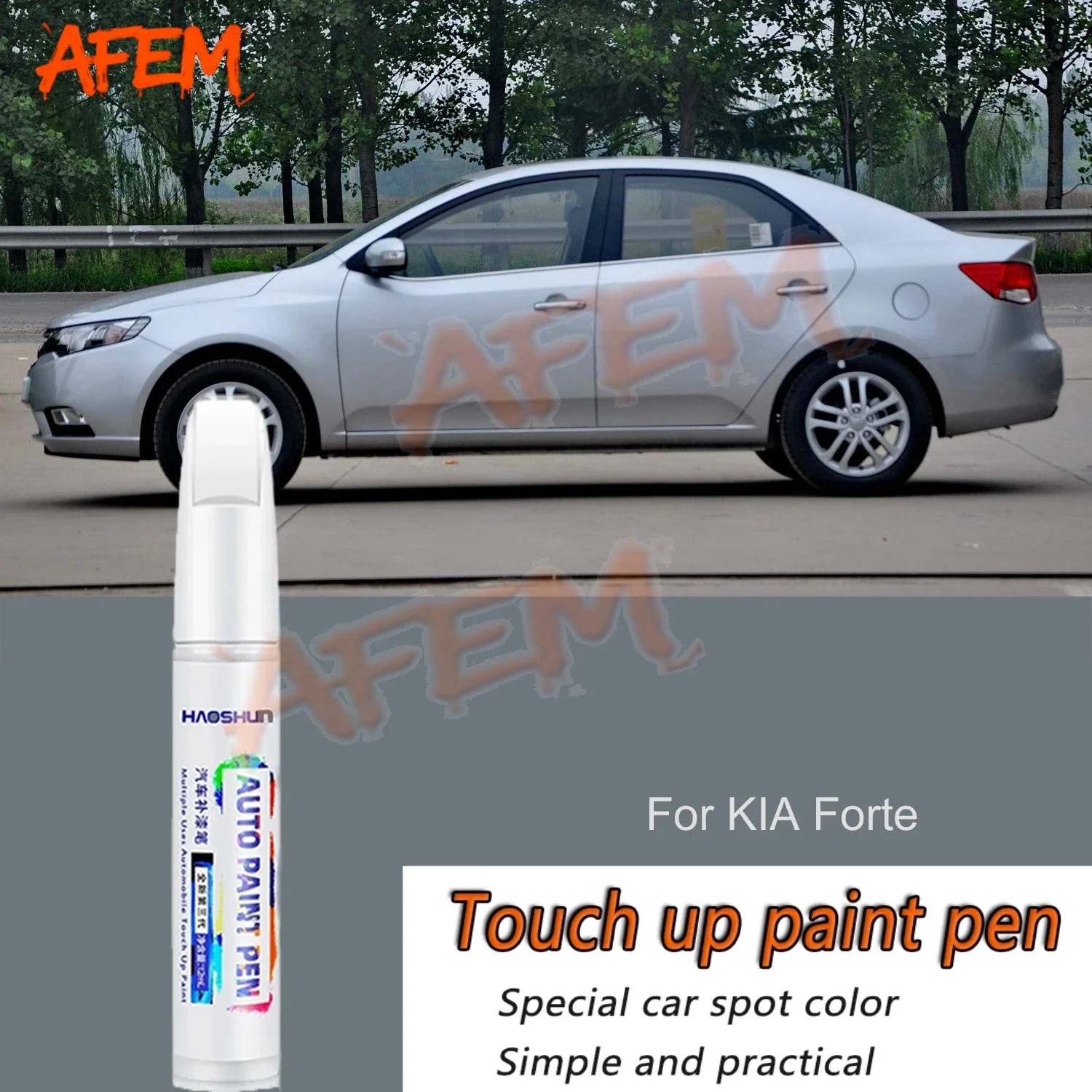 For KIA Forte Car Touch Up Paint Scratch Removal Repair Paint  Car Paint Protection Clear Coat Pen Dark Sakura Red Brown