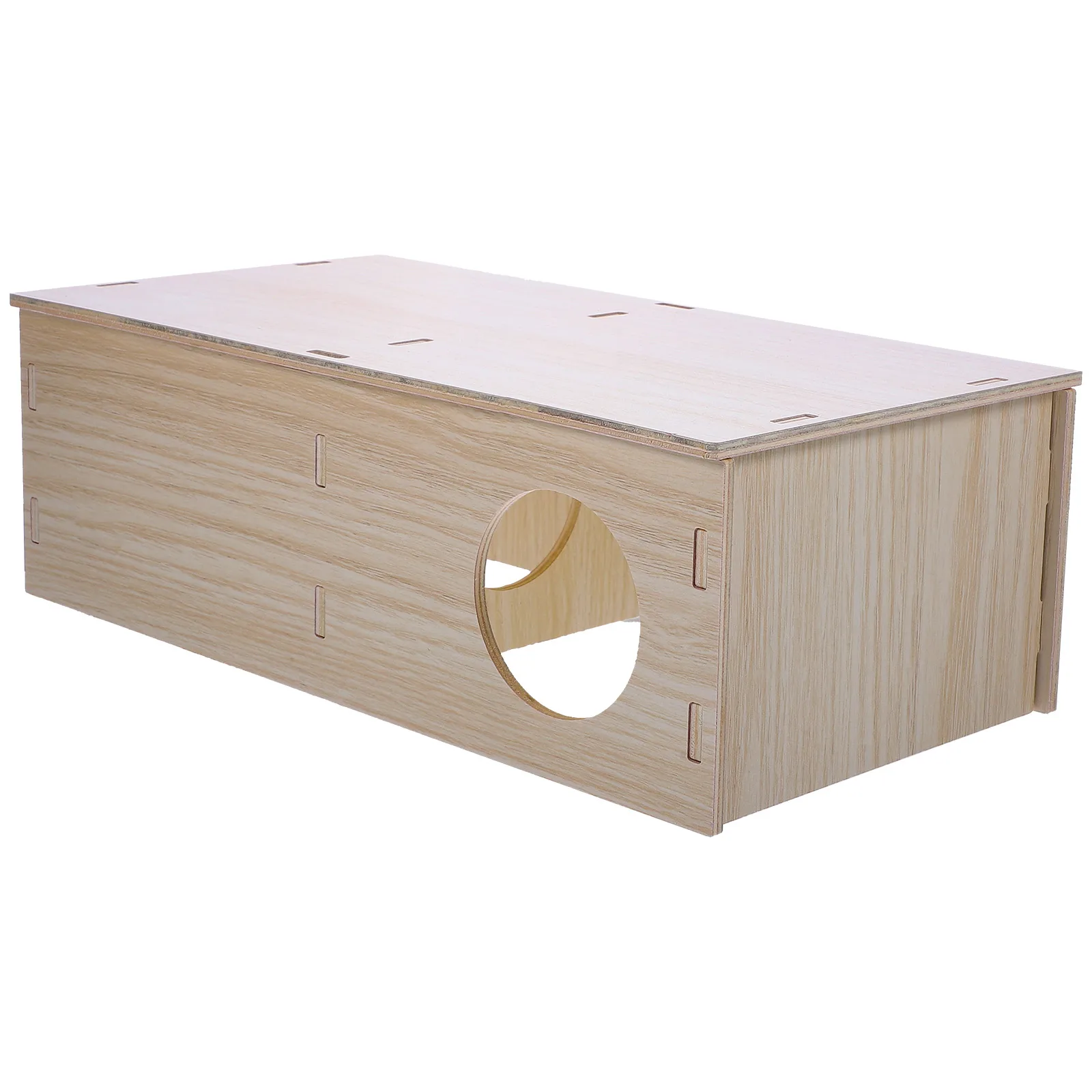 

Wooden Hideout House for Guinea Pigs Chinchillas Hamsters Small Pets Natural Wood Material Safe DIY Maze Hut Accessories