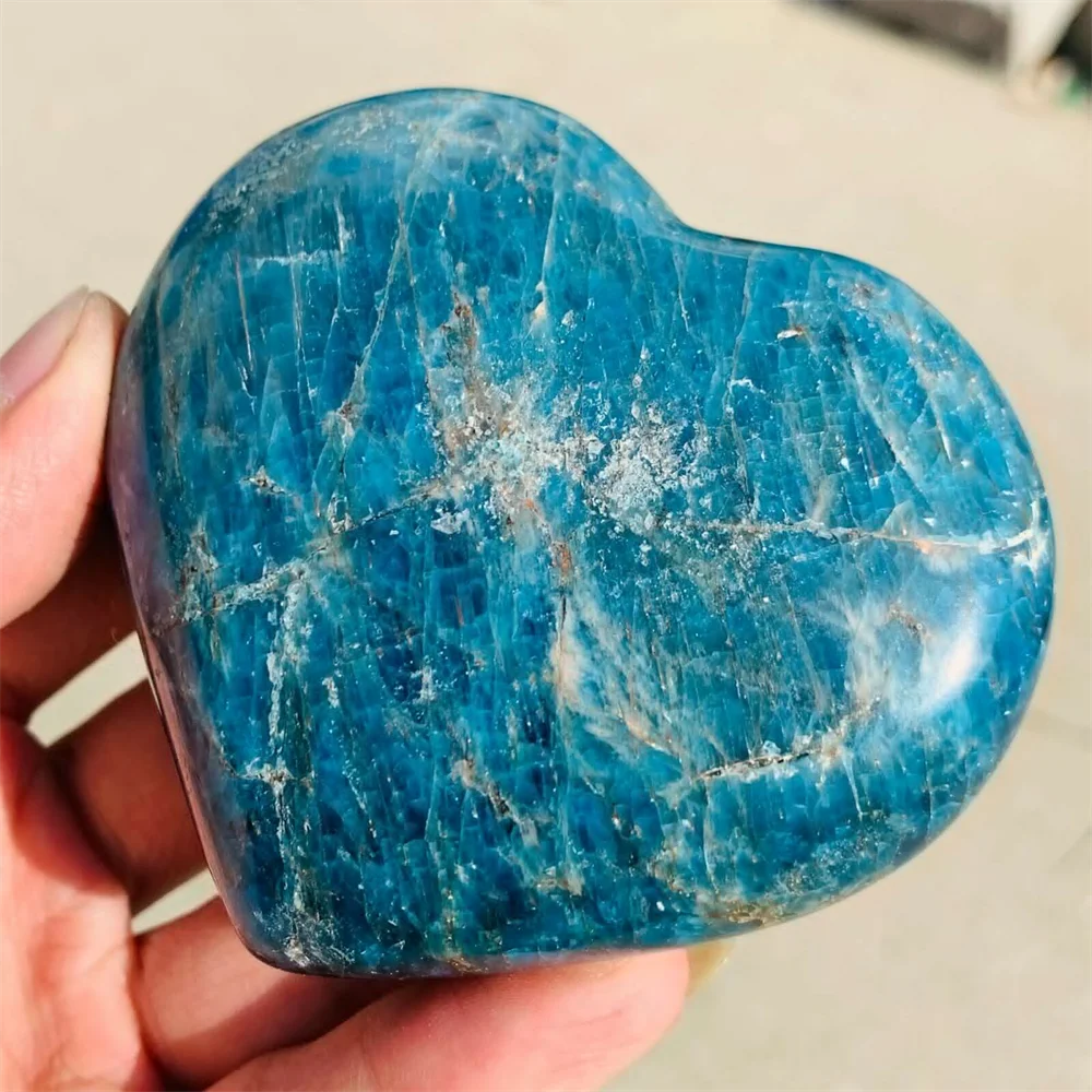 Natural Blue Apatite Love Energy Gemstone Reiki Healing Room Office Decoration Meditation