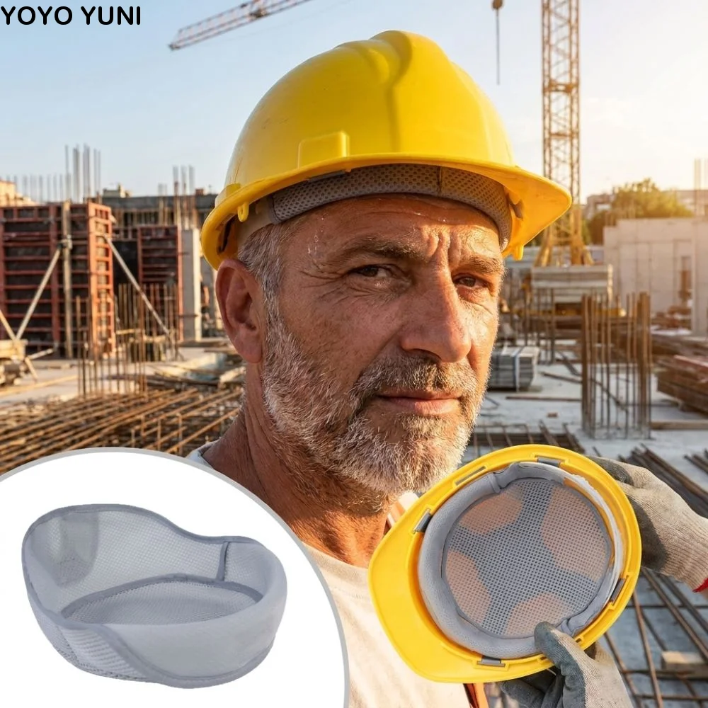 Breathable Mesh Summer Safety Helmet Liner Moisture-wicking Washable Construction Helmet Insert Soft Non Slip Fitting