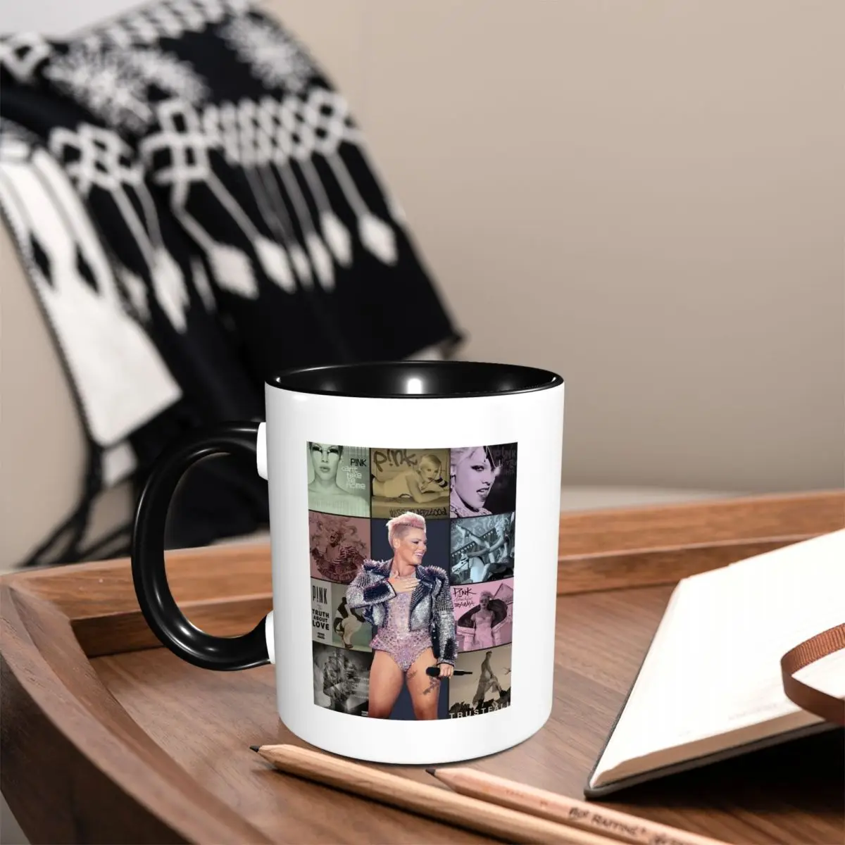Pink P!nk Cool Singer Country Music Mug Funny Ceramic Coffee Cups Tea Mugs Milk Cup Drinkware Gifts for Woman Man