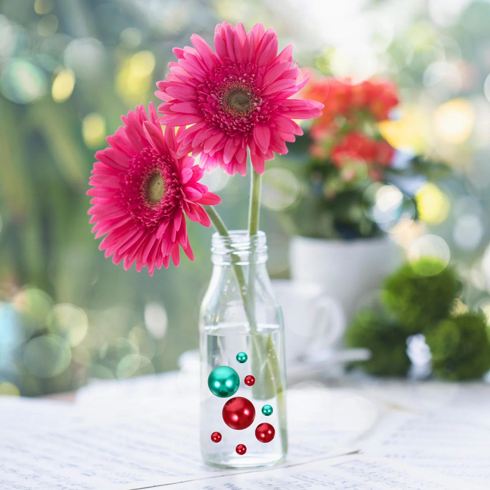 166 قطعة مزهرية من اللؤلؤ الاصطناعي حشو الخرز العائمة فو اللؤلؤ ديكور منزلي للزفاف الجدول مبعثر الطرف الديكور #1