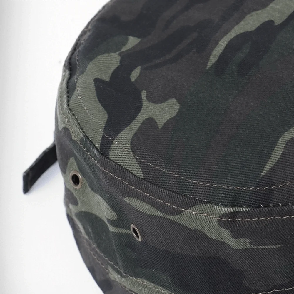 Fashionable Flat Top Cap Breathable Adjustable Baseball Cap Light Plate Captain Cap