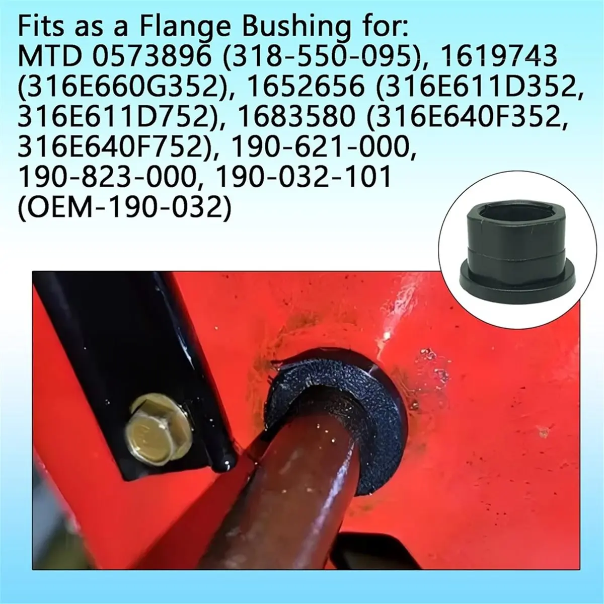 

741-0245 941-0245 Flange Bushing Replaces 706-15980-01 7061598001 for 10028 (8 Pack)