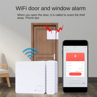 A10F-Tuya Wifi Smart Home Door Window Safe Alarm Wireless Smart Door Window Sensor System For Home Door Window