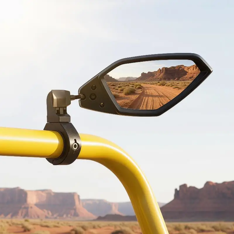 【CR】Adjustable UTV Rear View Side Mirrors Clear Wide Vision Scratch-proof Glass For Can-Am X3 XRS MAX Off-road Trips