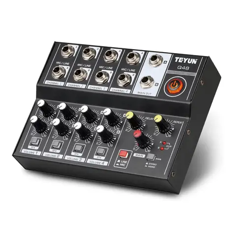 8 Channel Multifunctional USB Audio Mixer Portable Sound Mixer Professional Home-use Dual Microphone Inputs Sound Mixer