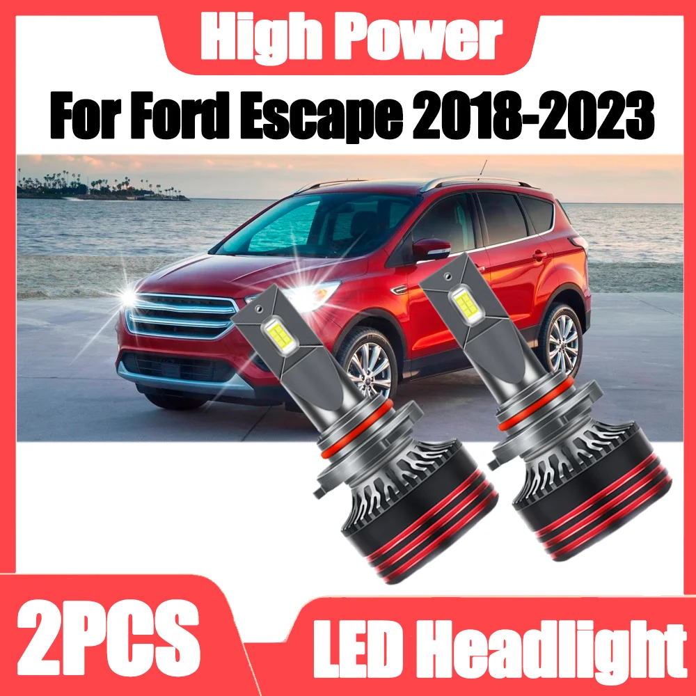 

2 шт., 6000K, белые, 9005, автомобильные лампы для фар, 3570 CSP-чипов, 30000LM, высокая мощность, 150 Вт, светодиодные автомобильные фары для Ford Escape 2018-2023 гг.