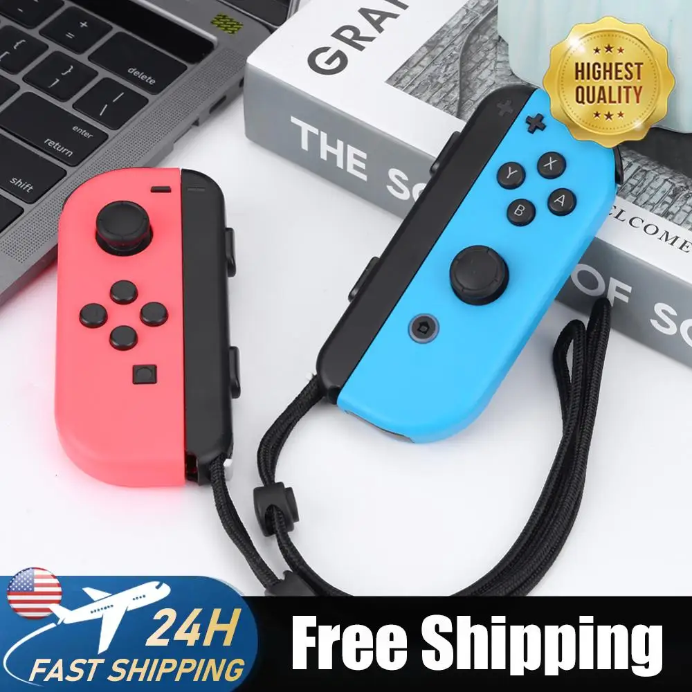 

Контроллер для консоли NS Switch с функцией пробуждения, Bluetooth-совместимый игровой контроллер с ремешком на руку (левый и правый)
