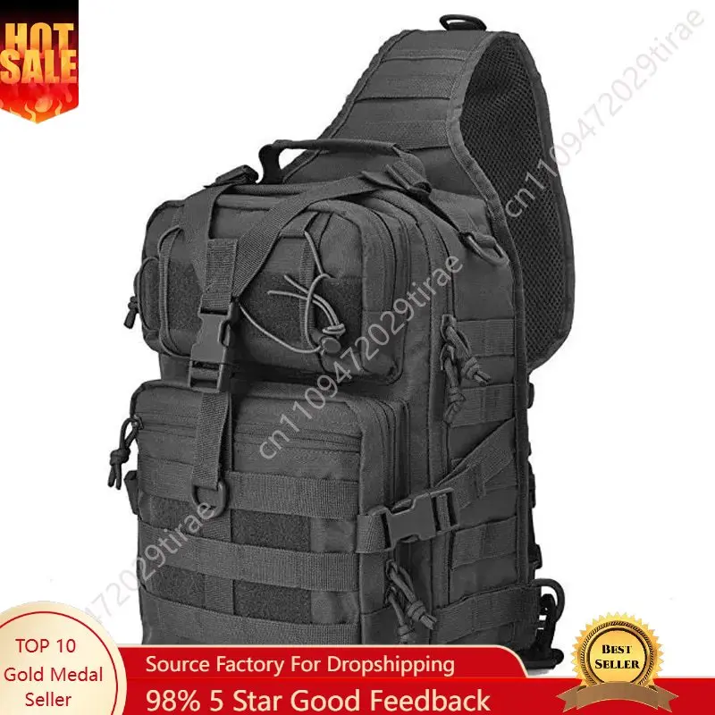 Rilibegan Chest Bag Waterproof Oxford Single Shoulder Bags Tactical Chest Bags Big Capacity Crossbody Bags Camouflage Chest Bag