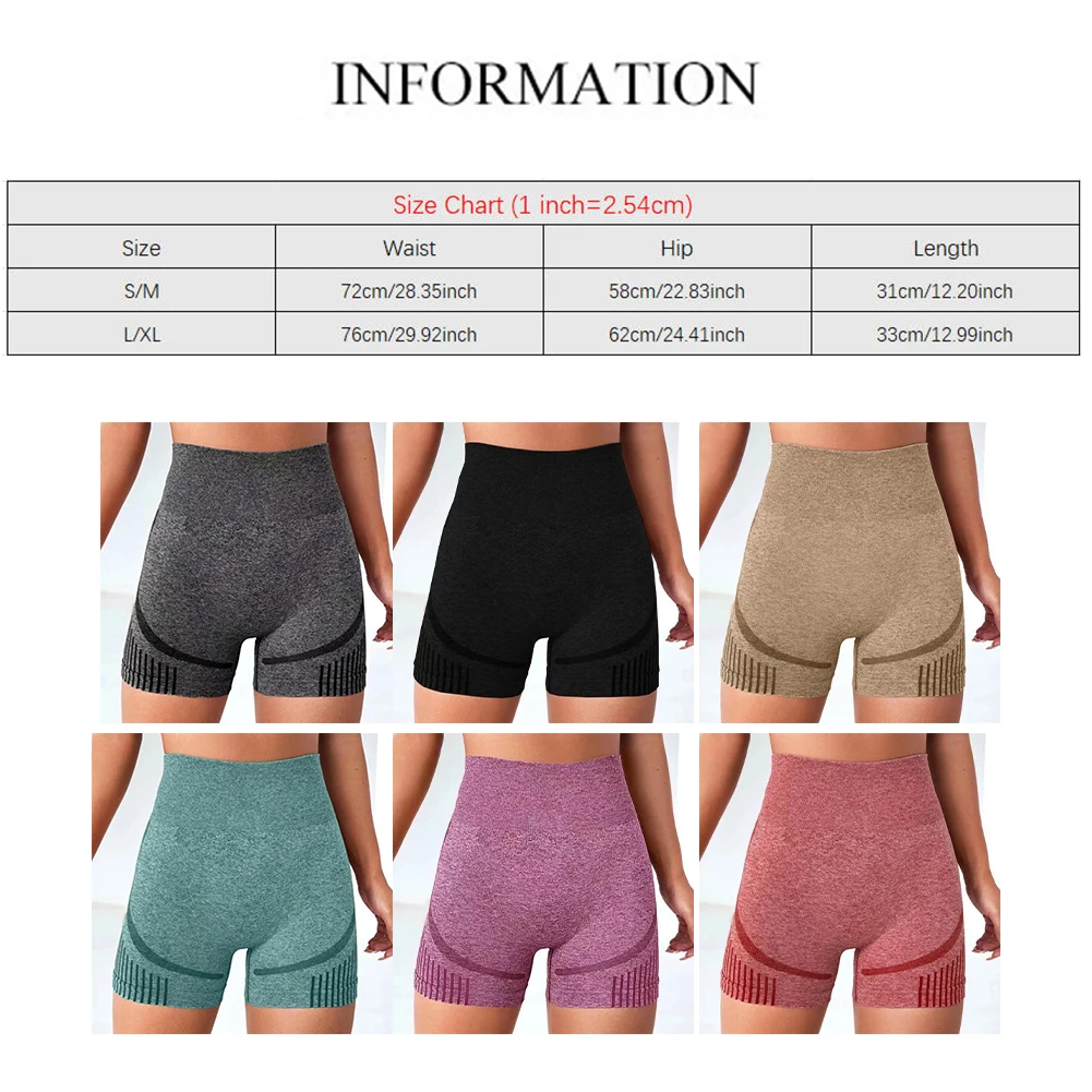 

Шорты для бега для фитнеса, женские бесшовные дышащие эластичные шорты-боксеры для йоги с высокой талией и подъемом бедер для женщин