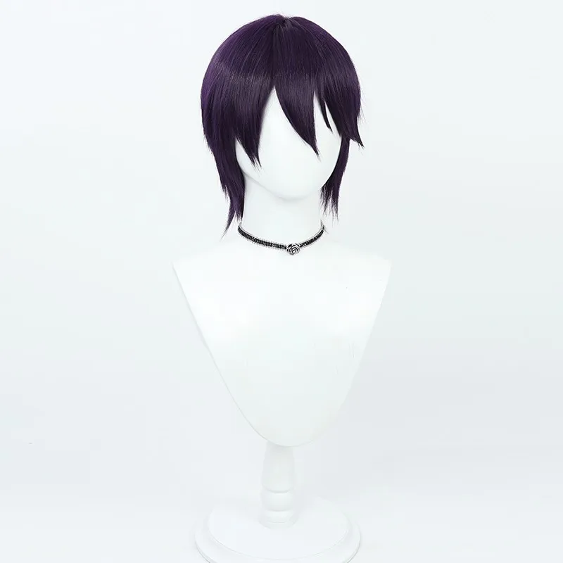 Anime Vtuber Nijisanji Kenmochi Toya Cosplay Wig Halloween Party Prop Synthetic Hair Heat Resistant Fiber + Wig Cap