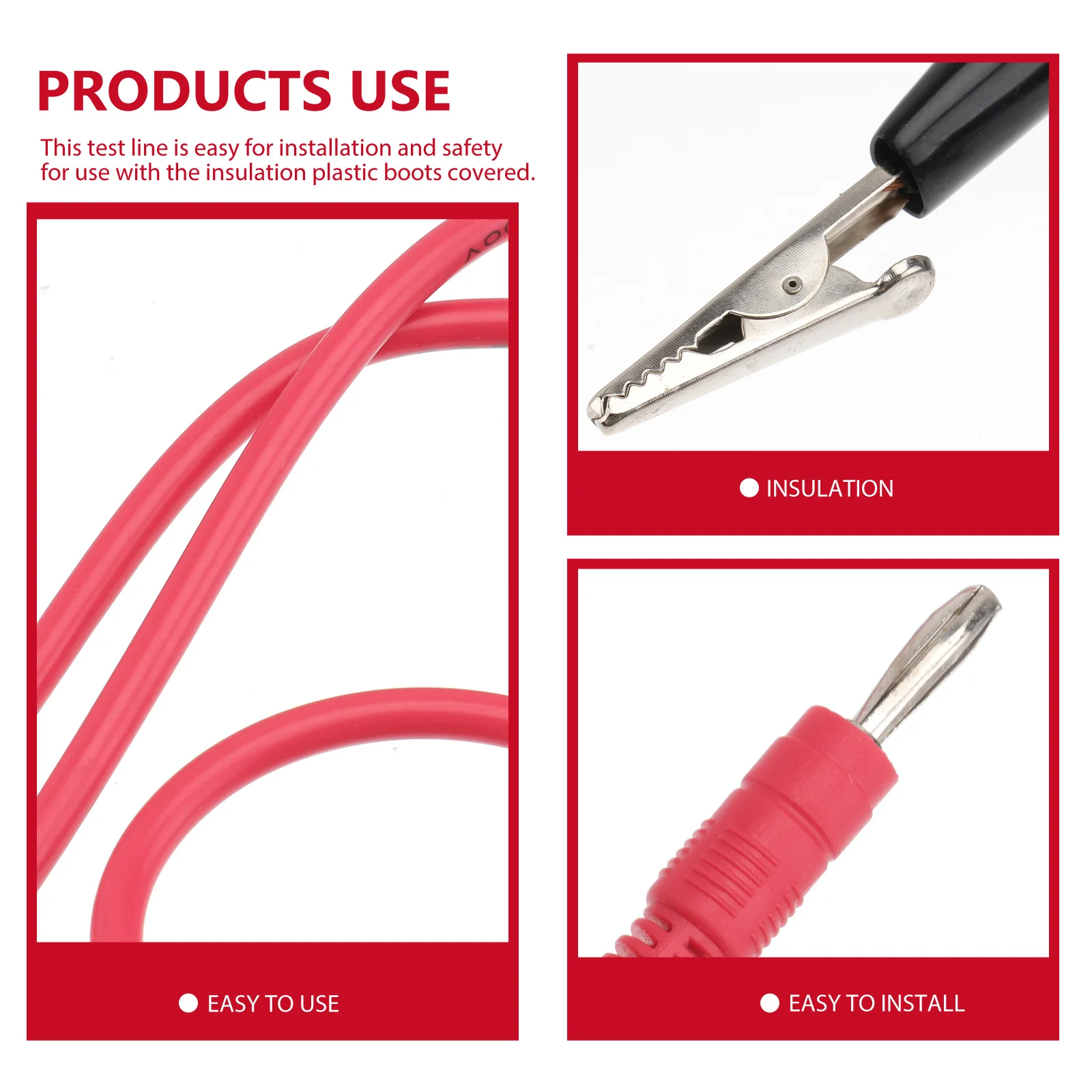 

Alligator Clips Test Line Multimeter Test Leads Multimeter Leads Alligator Clip for Electrical Testing and Circuit