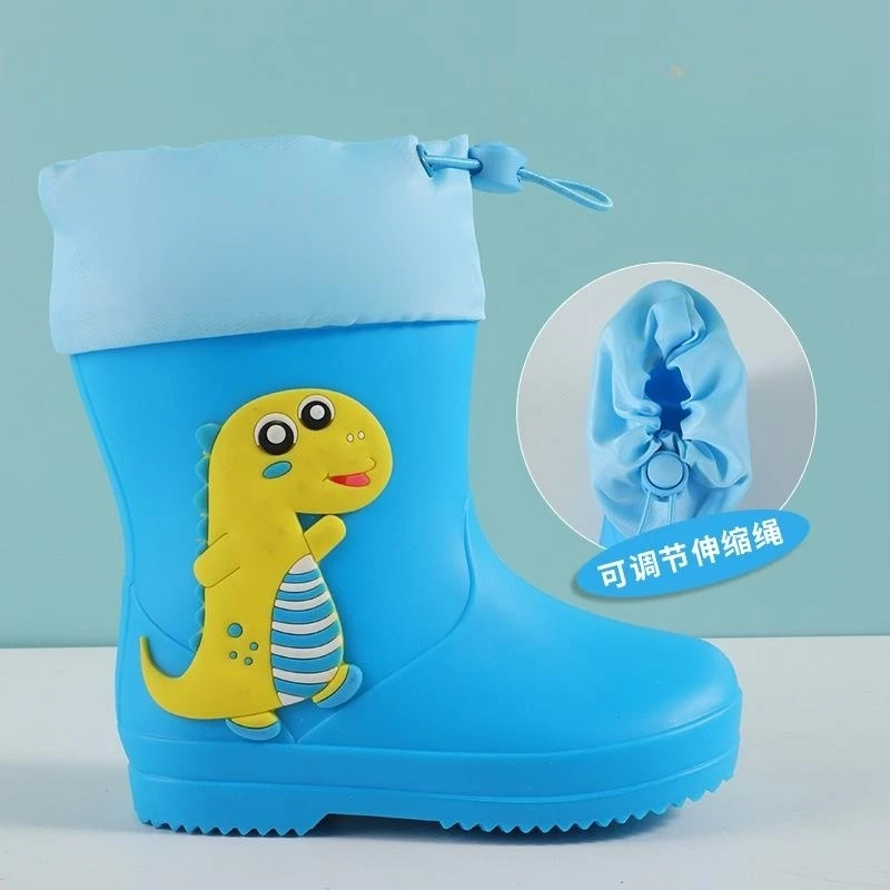 Children\'s Cartoon Rain Boots Kids Rainy Day Garden Shoes Dinosaurs Rabbits Horses Waterproof and Anti Slip Children\'s Shoes