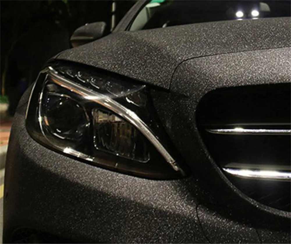 Frosted Sparkle Vinyl Wrap Film Black Glitter Diamond Vinyl Wrap Sticker for Car Body Motorcycle Bicycle