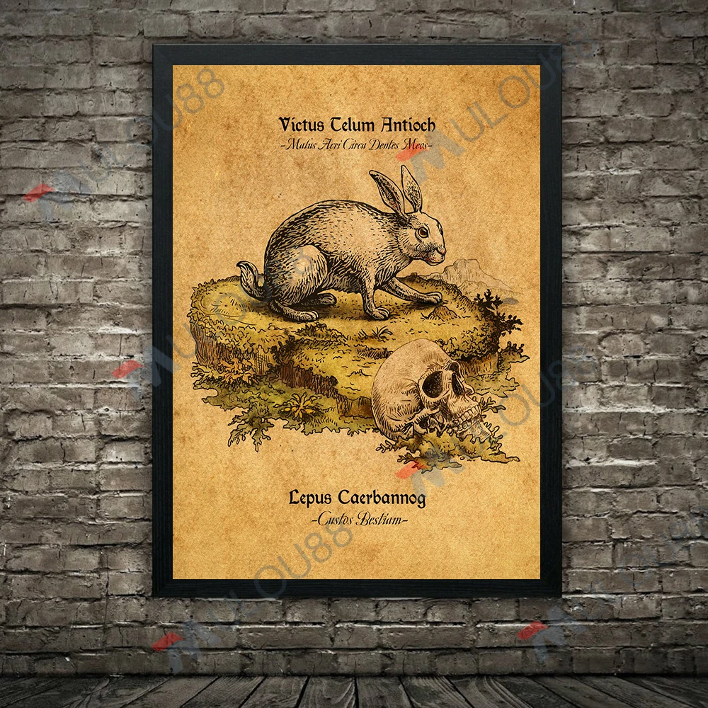 Sandworm,Skeletal Warriors,Flying Monkey,Fantasy Creature Art Poster And Print,Magic Animal Art,Poster And Print,Home Decoration