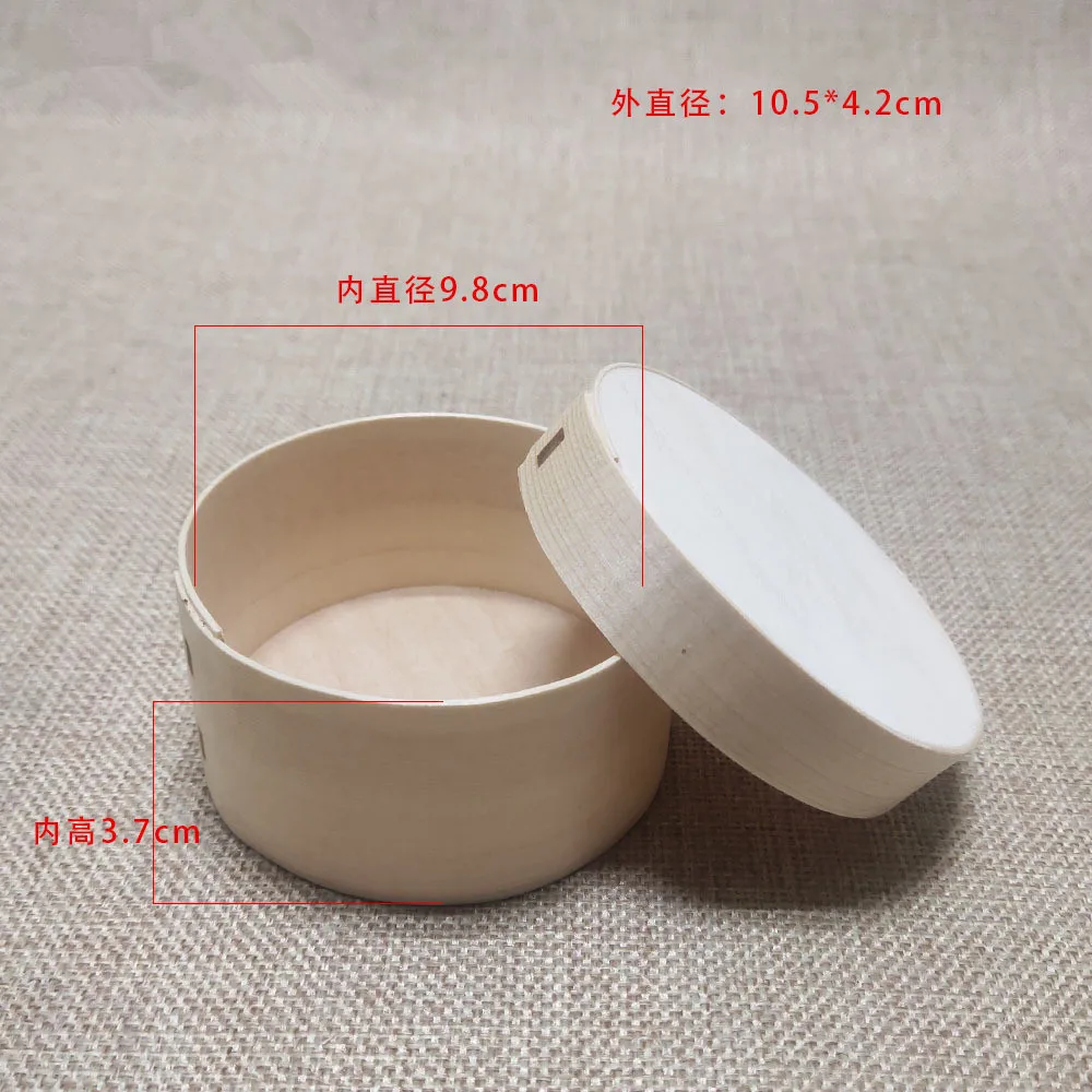 Biodegradable Grazing Food Container Packaging Charcuterie Round Pine Wooden Cheese Box Cake Bakery Veneer Brie Wooden Boxes