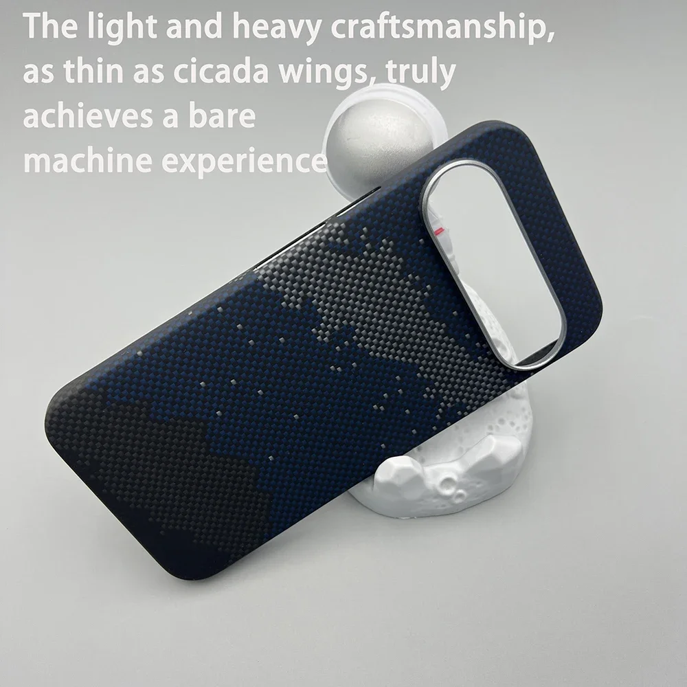 Etui na telefon Google Pixel 10Pro XL/10/10Pro z włókna aramidowego Kevlar, twarda obudowa z włókna węglowego, ultracienka, magnetyczna osłona ochronna. — zdjęcie produktu 4