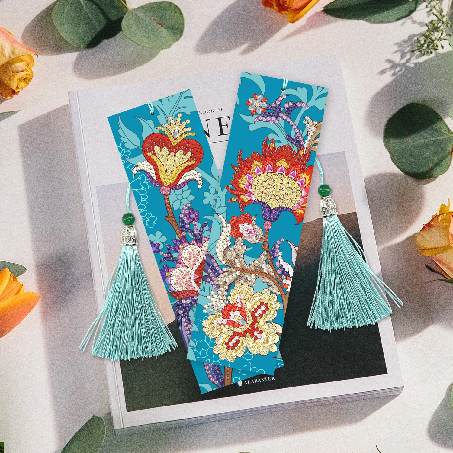 New Diamond Bookmark For Friends, Diy Colorful Mosaic Embroidery, Flowers, Birds, Butterflies, Creativity, Birthday Gifts