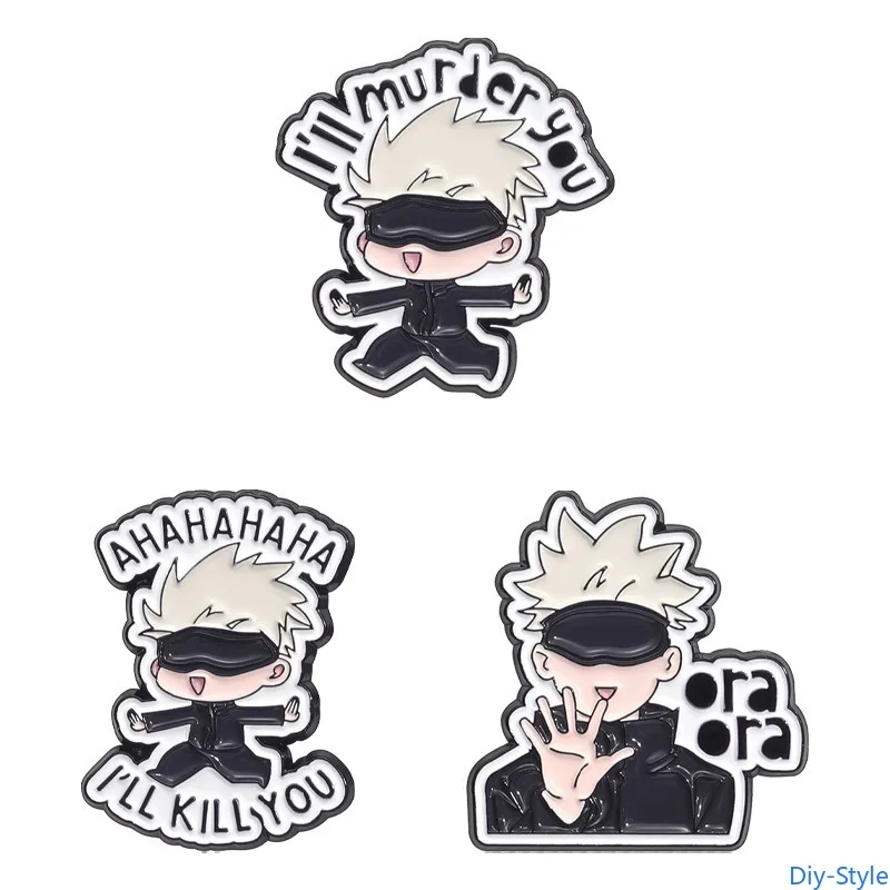 

The Fifth Cartoon Character Wearing Black Clothes and Sunglasses, Alloy Brooch Badge, Enamel Hat Needle Wholesale