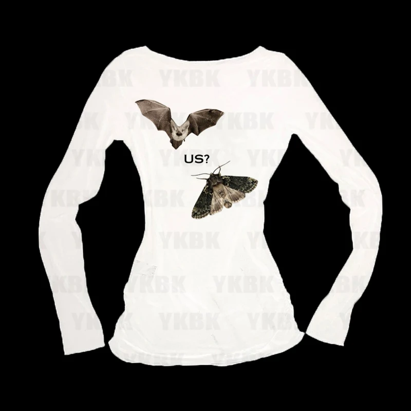 

Cute Girls Casual Baby Tank Harajuku Anime Punk Print Long Sleeve Street Tops Vintage Y2k Style Emo Women Vest 90s Fashion