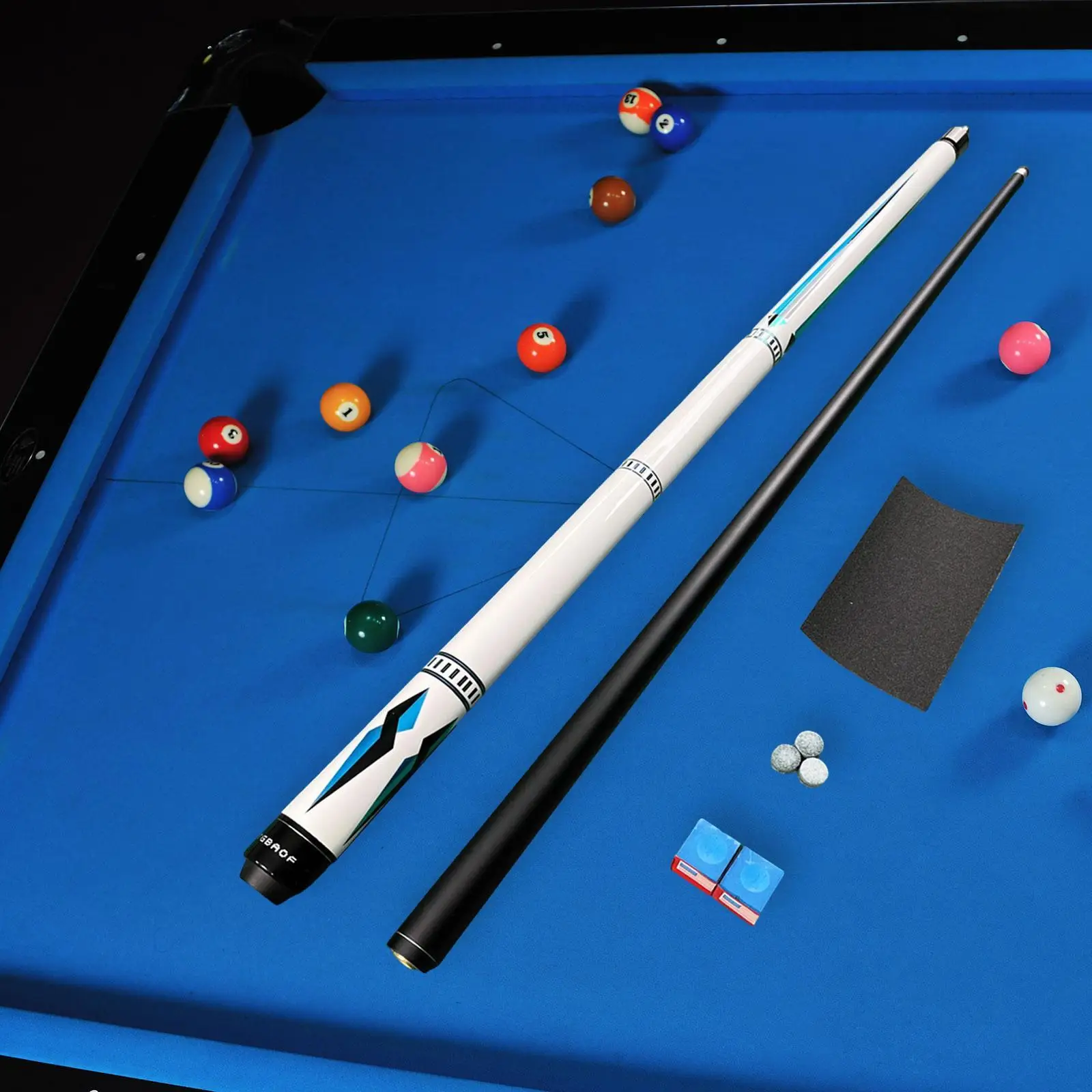 

1/2 Split Billiard Cue Stick Durable Wood Stainless Steel Joint for Pool Accessories Home Practice