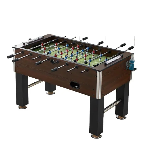 1.4m black classic table Solid wood football machine adult children soccer table foosball football table games