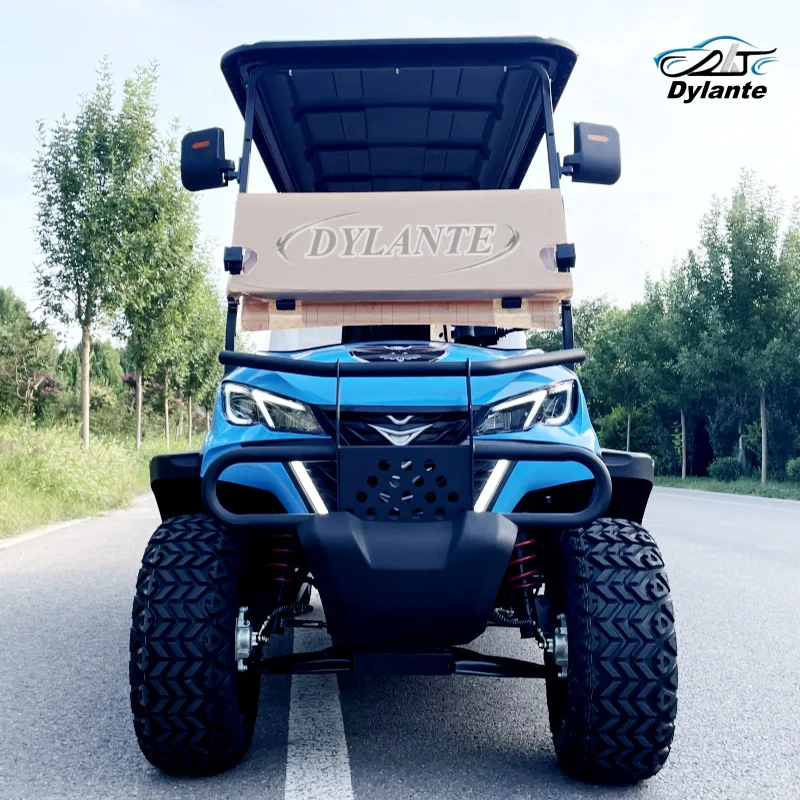 Newest Design Off-Road Golf Cart Original 6 Seats Folding Windshield 72V Lithium Battery Electric Golf Cart for Rough Terrain