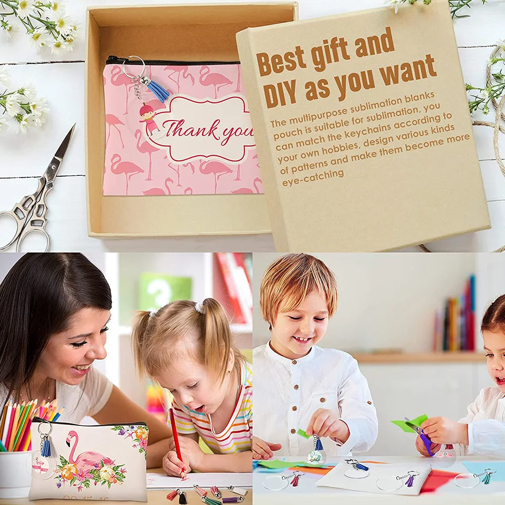 

Теплопередающая холщовая сумка, объемная сумка для макияжа «сделай сам», набор на молнии, дорожный органайзер, чехол для ручек, сублимационные заготовки для хранения