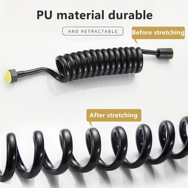 مرنة الربيع دش خرطوم للمياه بيديه للحمام مسدس بخاخ خط الهاتف السباكة خرطوم اكسسوارات الحمام المياه فوهات