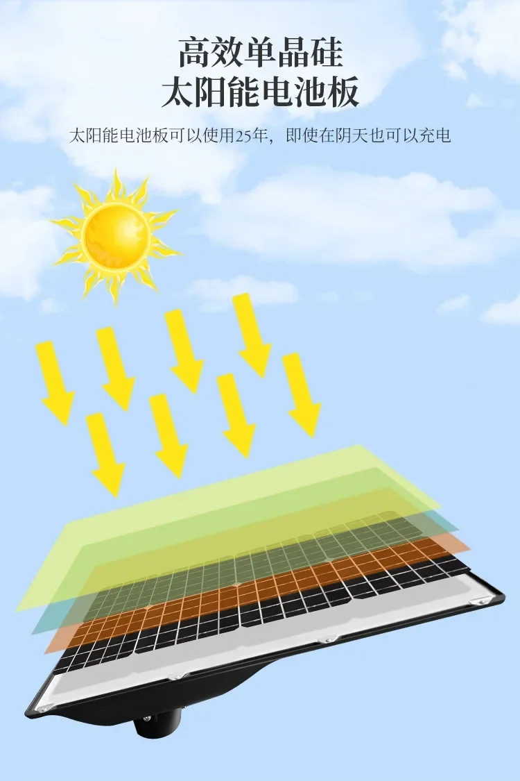 Integrated solar light automatically explodes outdoor rural engineering garden light street light after dark