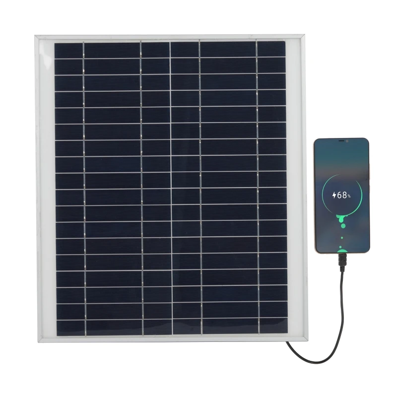 300W Solar Panel 18V Double USBPolycrystalline Power Portable Outdoor Rechargeable Solar Cell Solar Generator for Home