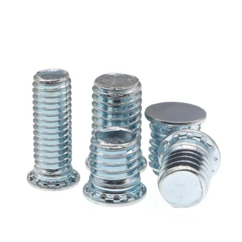 Self Clinching Screw Studs Pressure Rivet Screw Carbon Steel Blue White Galvanized M2.5 M3 M4 M5 M6 M8 FH Flush Head Studs