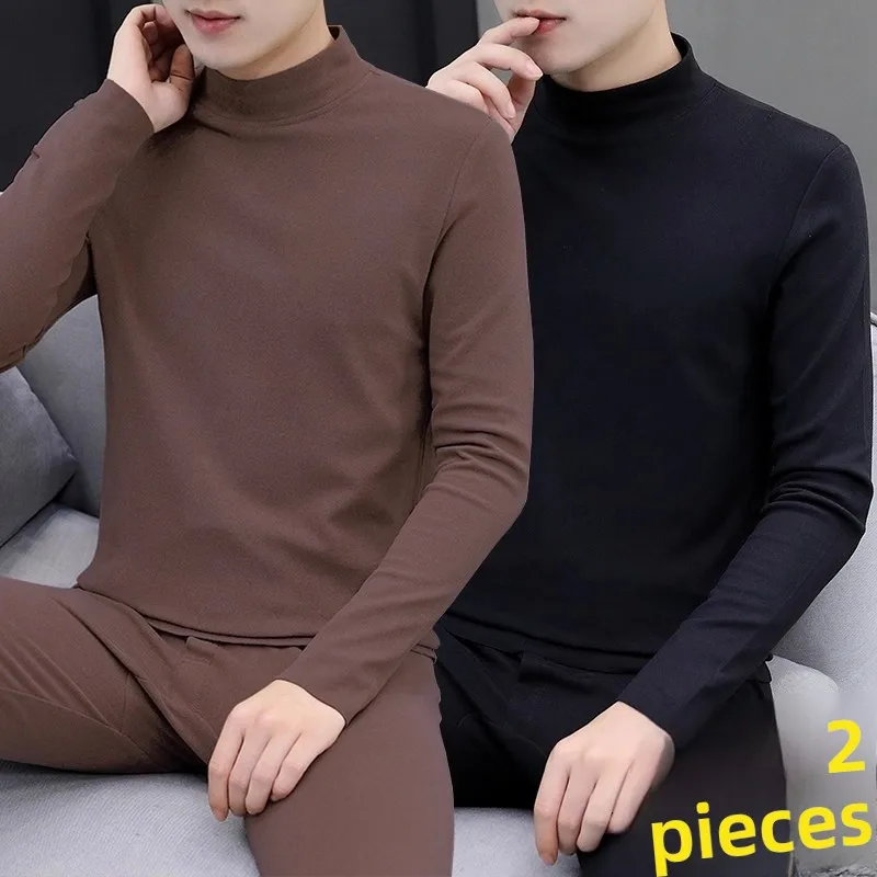 

Warmth Retention Thermal Underwear Set for Men Slim Fit Casual Sle Long Sve T-irt And Long Pants Winter ential