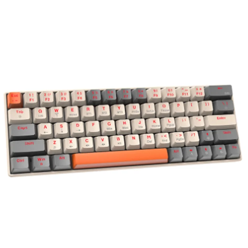 AY14 - لوحة مفاتيح ميكانيكية للألعاب 68 مفتاحًا تأثير إضاءة RGB قابل للتبديل السريع للكمبيوتر المحمول