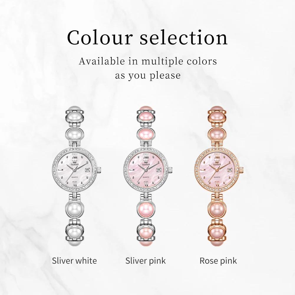 OLEVS Fashion Luxury Women's Watches Waterproof Diamond Dial Brand Quartz Watch for Lady Date Elegant Original Female Wristwatch