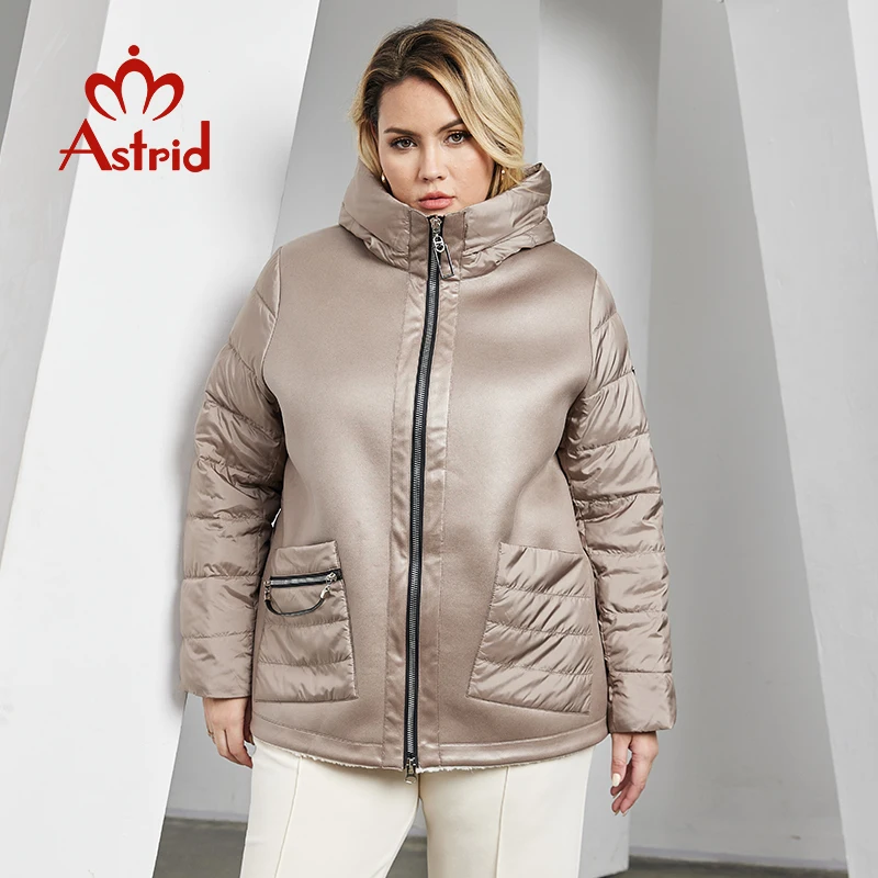 Astrid Plus Size Winter Jacket Women Stitching Design High Quality Fashion Women\'s Parka Warm Plush Fur Coat Female Hooded 20197