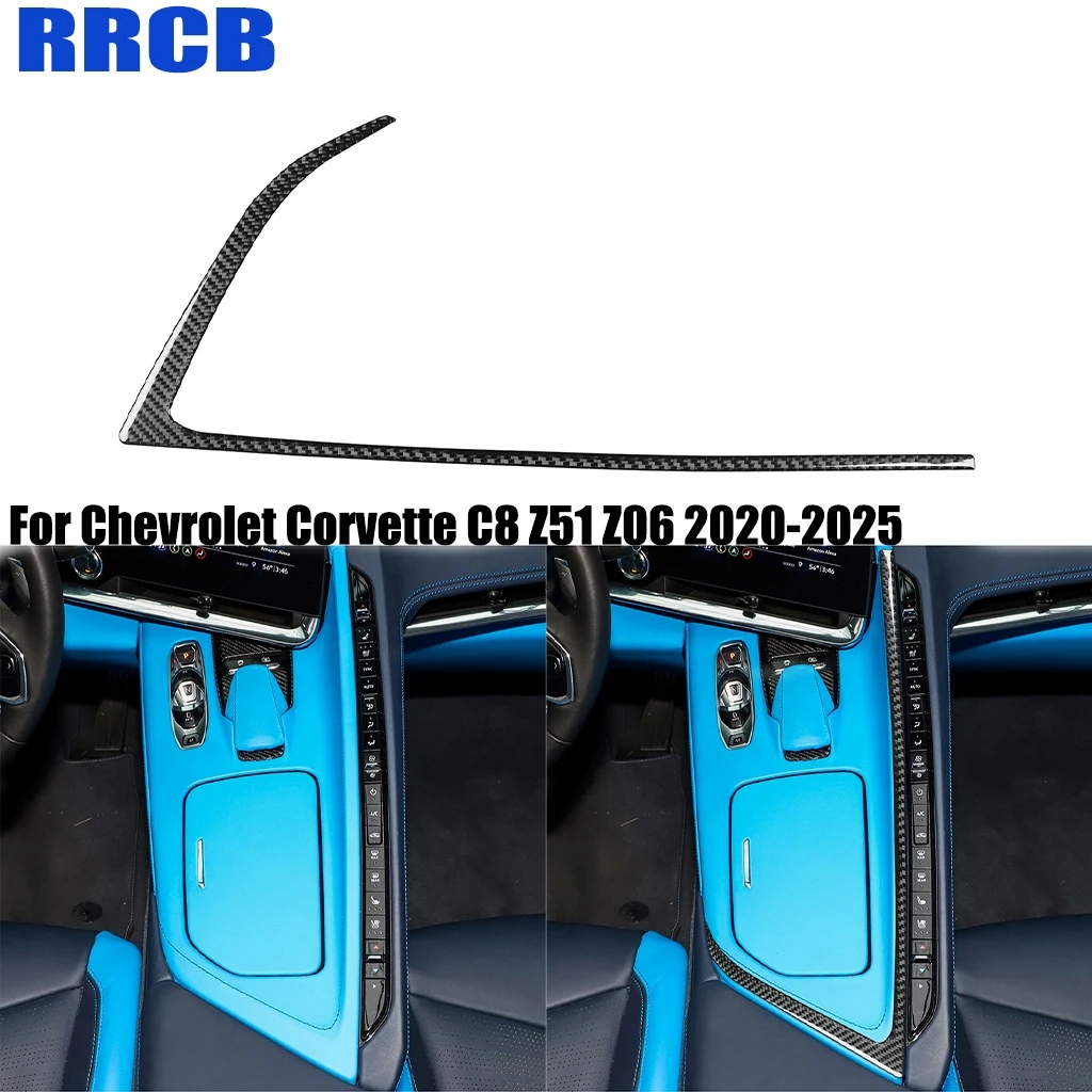 

For Chevrolet Corvette C8 Z51 Z06 2020-2025 Car Accessories Carbon Fiber Gear Shift Air Condition Control Interior Stickers Trim