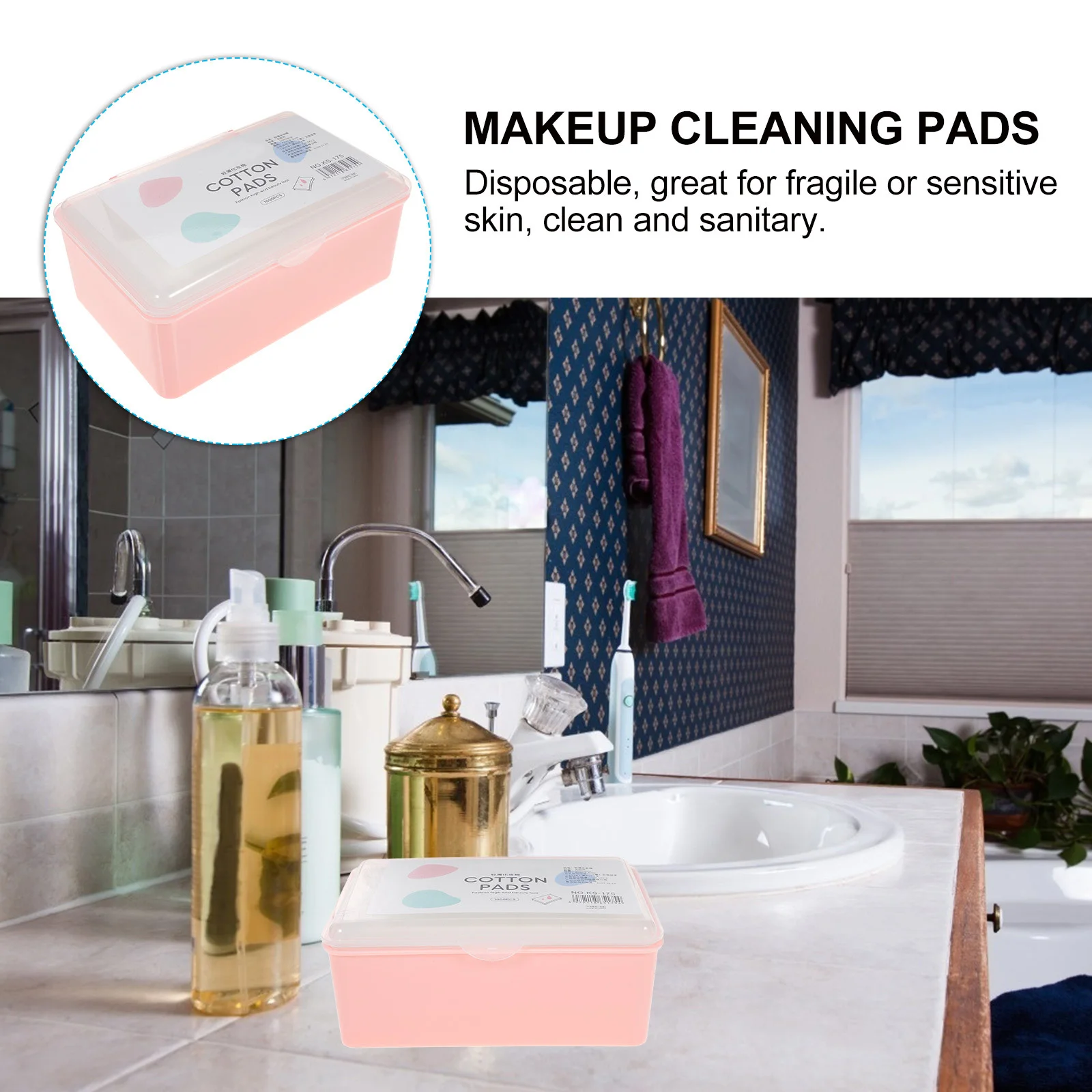 1000pcs Makeup Cotton Pads Non-Woven Disposable Face Wipe Pads For Facial Cleaning Removal Tools Beauty Supplies