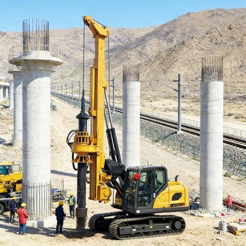 

Crawler Mounted Rotary Pile Drill Power Head Municipal Overpass Foundation Deep Excavation Retaining Pile Installation Custom