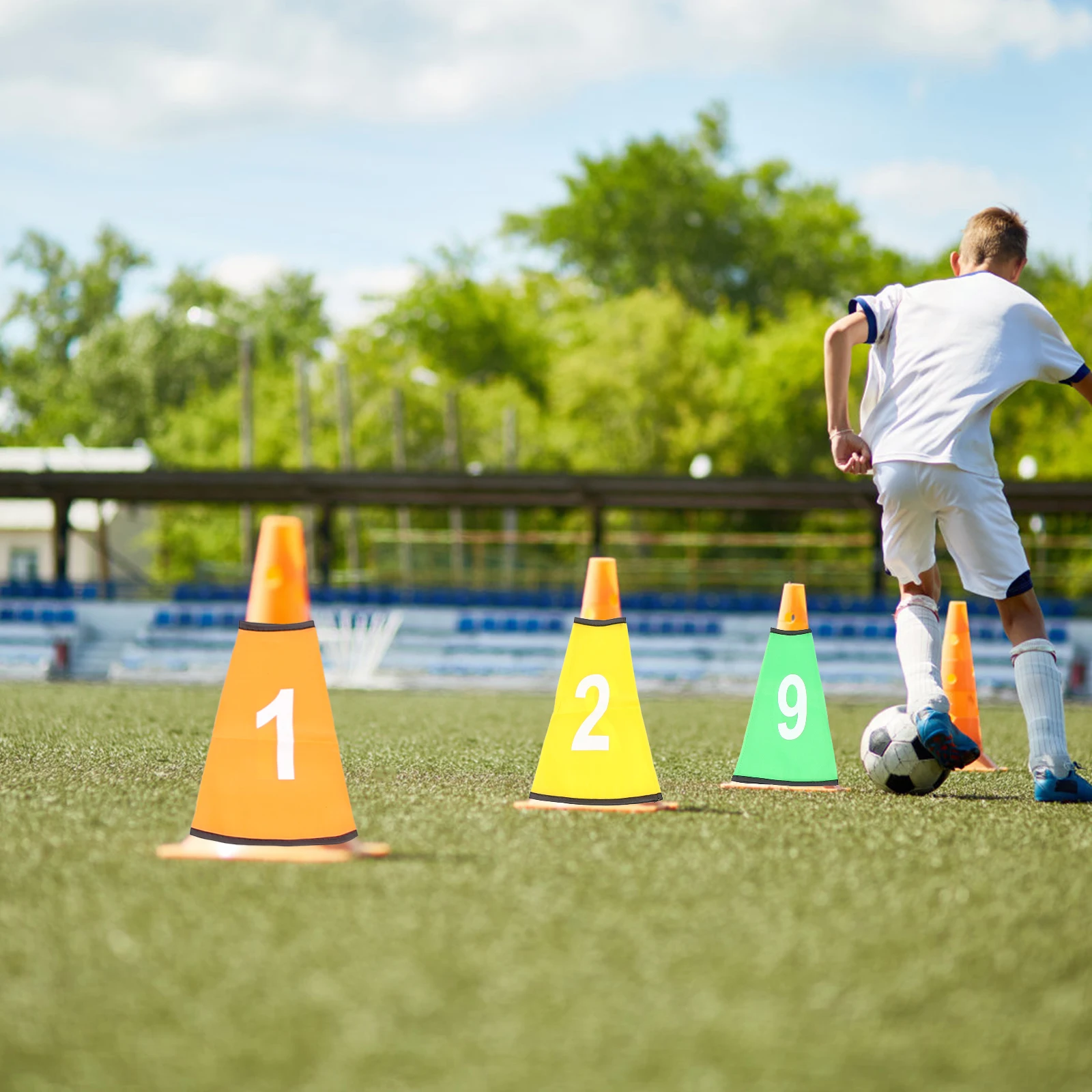 

10 Pcs Digital Covers Sports Training Soccer Drills Logo Bucket Protectors Durable Fitness Accessories