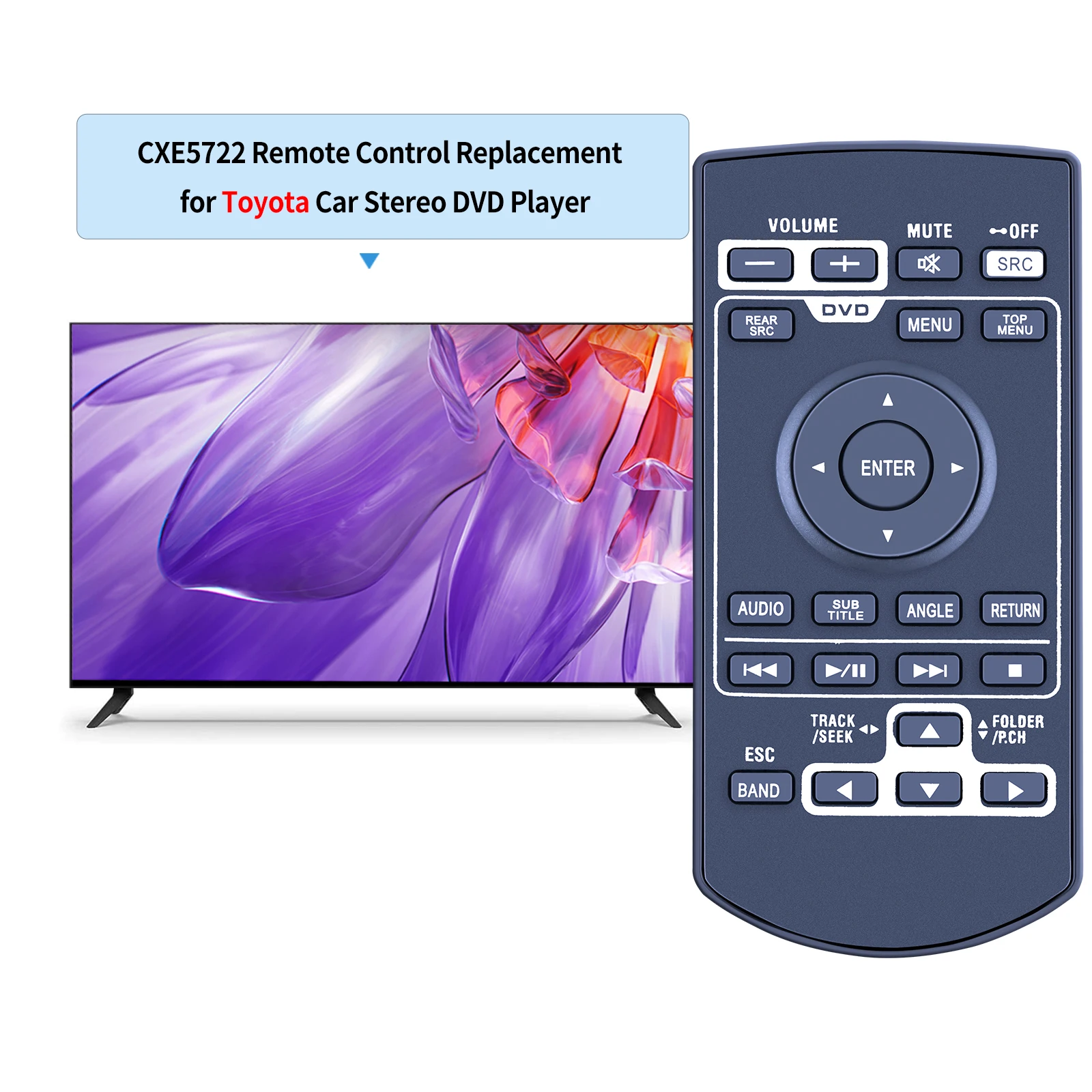 Remote control for Toyota CXE5722 Car Stereo DVD Player