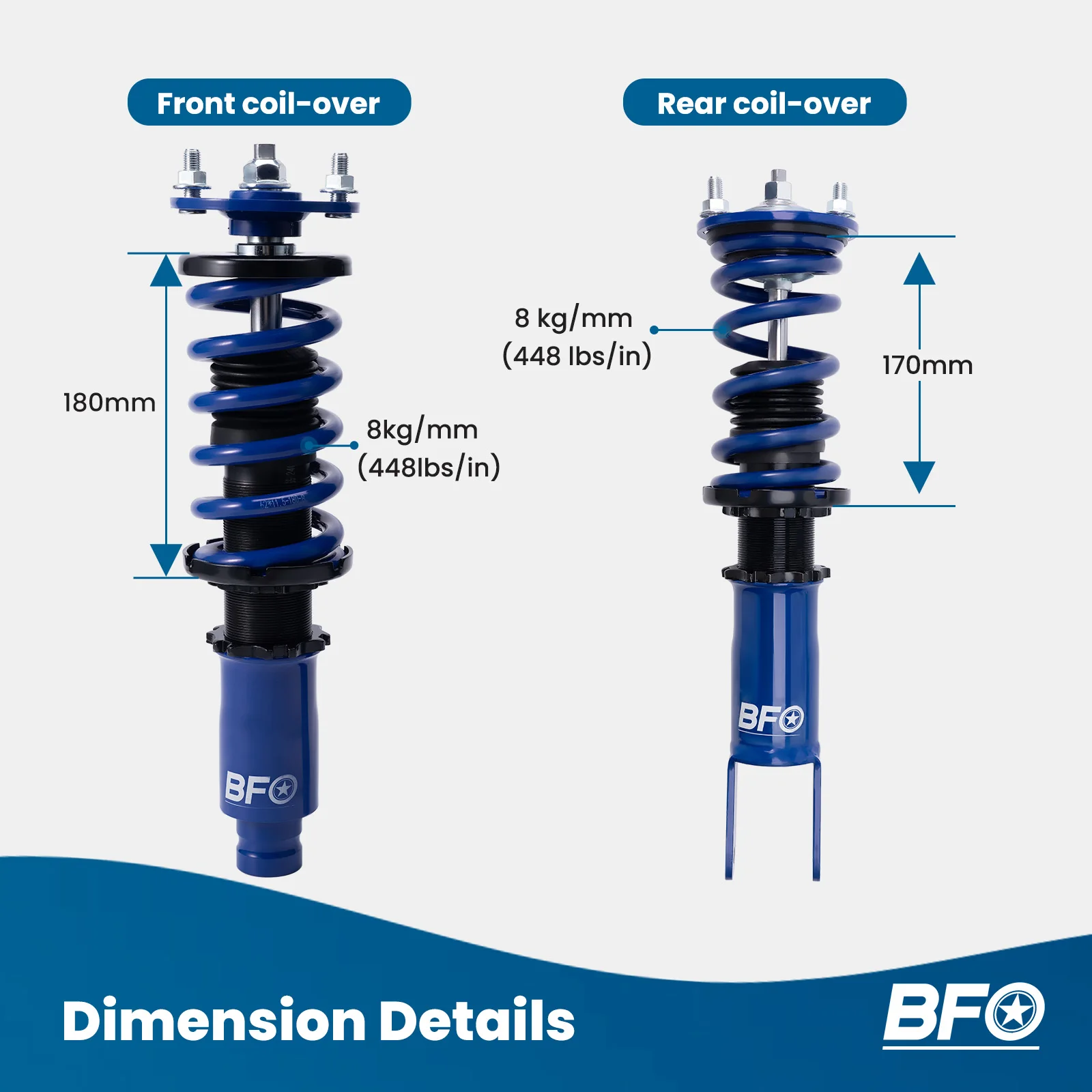 Coilovers Suspension Kit For Honda Civic Del Sol 92-00 Acura Integra 94-01 Shock Absorbers For Acura Integra 1994-2001 DC2 DC4