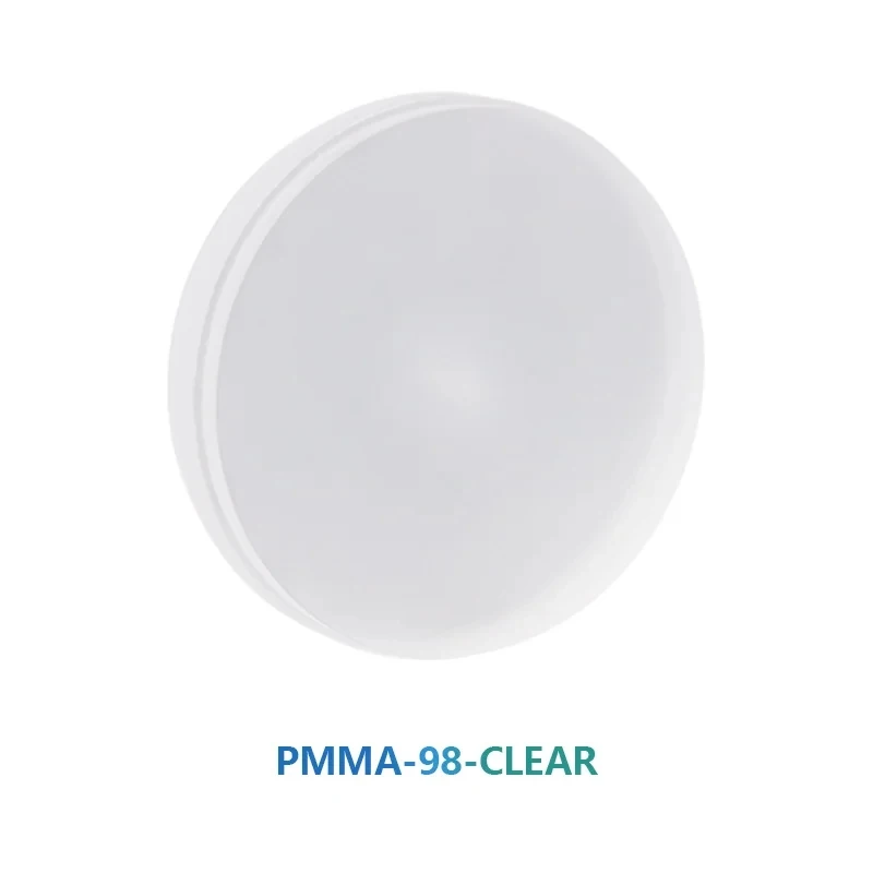 

98*10mm-25mm Clear Color PMMA Blocks Transparent PMMA Milling Discs for Denture Temporary Crown Bridge Dental Lab CAD/CAM