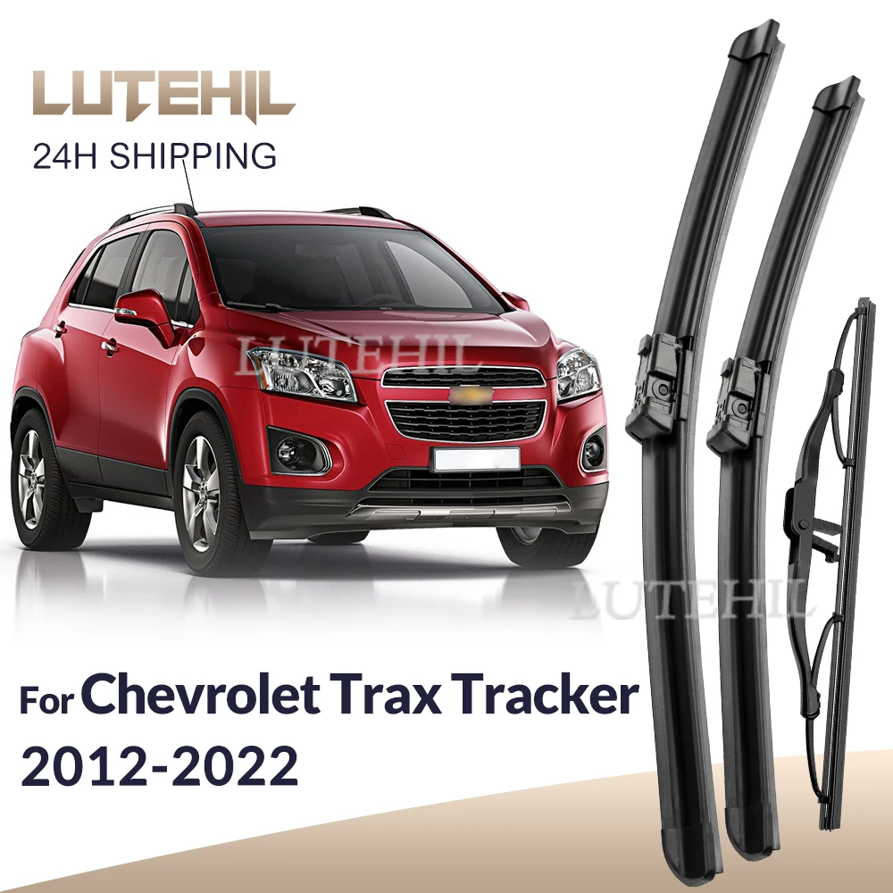 Para Chevrolet Trax Tracker 2012-2022 2013 2014 limpiaparabrisas delantero y trasero limpiaparabrisas cepillos de ventana 26 "+ 14" + 10"